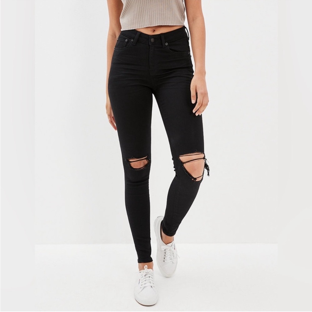 American Eagle Next Level Stretch Distressed Skinny Jeans